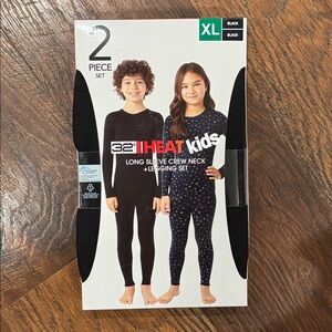 32 Degrees Kids Black Long Sleeve and Leggings Set